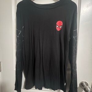 Stylish Women Vans x Marvel Spiderman Black Long Sleeve Shirt